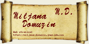 Miljana Domuzin vizit kartica